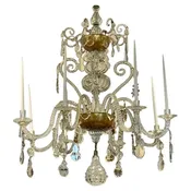 18th Century Italian Blown Glass Rococo Chandelier
