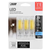 3009341 Feit T4 G9 35 watts Equivalence LED Bulb Daylight - Pack of 3