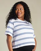 Ease Short Sleeve Striped Top