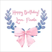 Mimi Paper Sticker - Wreath with Bow