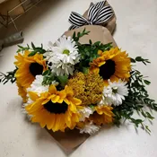 Sunflowers & Daisies Wrapped