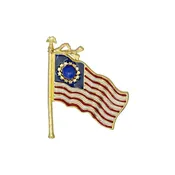 13-Star American Flag Patriotic Pin