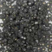 0030m - Black Diamond Silver Lined Matte- Size 6/0