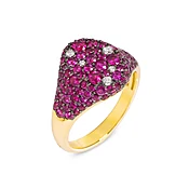 18kt Gold "Pitti" Pave Ring (Wide)