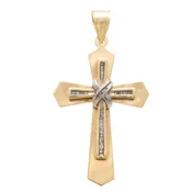 14K Diamond Cross Pendant