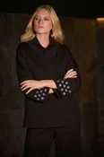 Scuba Jersey Top – Shawl Collar Elegant Women’s Top