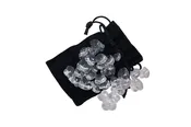 35 Swarovski Crystal Faceted Multi Size Mini Hearts w Felt Bag