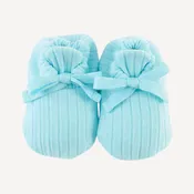 tie booties | water | organic cotton wide rib
