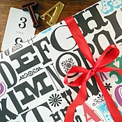 alphabet gift wrap