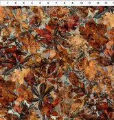 Autumn Elegance-Leaves and Toile-Multi