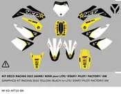 '22 RACING GRAPHIC KIT:  YELLOW/BLACK - LITE/ START / PILOT / FACTORY / SM