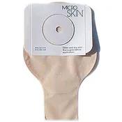 11" One Piece Drain Pouch 7/8" Pre-Cut With Press N Seal Closure and Microskin Adhesive Barrier, Clear, BX/10