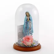 5.5″ x 10″ Dome with Blessed Mother &amp; Rosary EF 1003