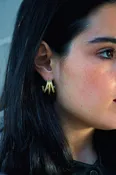Dauphine Pavé Hoop Earrings — Au Ciel