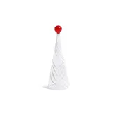 6" White Swirl Glass Tree