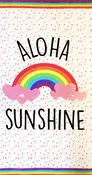 Aloha Sunshine Printed Cotton Velour Beach Towel Backpack Style