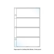4 Pocket Concert Ticket Page Protector, Top Loading – Holds 2”x 5” Stubs – 20 Pack – Fits Mini Binder