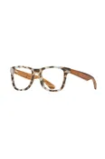 Alden Reader Glasses - Matte Slate Blue Turquoise/Zebra Wood - Blue Light Filtering Lens