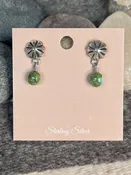 BELLA STERLING SILVER W/TURQUOISE POST EARRING RI