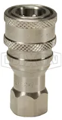 1/4" ISO-B COUPLER, 1/4" NPTF, 303SS