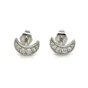 0.12ct tw Diamond Moon Earrings