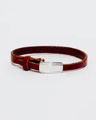 18k Leather with small ID - White Gold