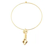 Fortitude Double Arrow Pendant on Neck Band Fortitude Double Arrow Pendant gold-plated