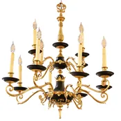 American 12 Light Regency Style Chandelier