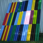10ft 2 Color Stripe ROUND Rails/Poles Wood Horse Jumps Bundle/6