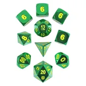 10ct Emerald Green Metal Dice
