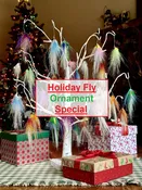 10 Holiday Fish Ornaments + Lighted Tree