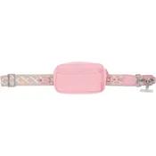 Pink Jacquard Woven Phone Lanyard with Pouch