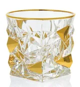 24KT GOLD GLACIER WHISKY GLASSES 3.5" Tall