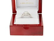 1.93 Carat Classic Halo Split Band Ladies Diamond Engagement Ring