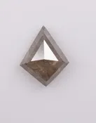 3.19ct Greenish Brown Kite Shape Rose Cut