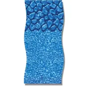 10' x 15' Oval Boulder Swirl Overlap Above Ground Pool Liner 25 Gauge  48"-54" Tall Wall
