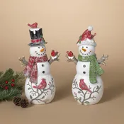 12.2"H Resin Holiday Snowman
