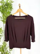 Anthem the Label Legendary Pleated Top in Chocolate
