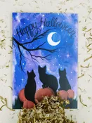 Halloween Cats Greeting Card