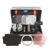 AAdynTech Cinema Jab Hurricane Kit 2, LED Fixture, Mil-Spec Weatherproof Molded Road Case with Wheels and Handle, Barn Door, UIM Digital Remote