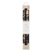 12" Decorative Taper Candles 2pk: Graphite w/ Gold