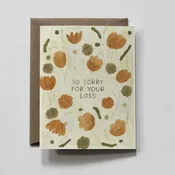 Sorry For Your Loss Bunch | Floral Sympathy Greeting Card