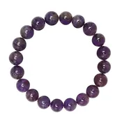 10MM Amethyst Bracelet for Stress Relief