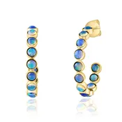 Caribbean Cascade Opal Hoop Earrings