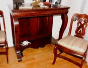c1840 Empire pier table, Thomas Day, North Carolina, solid walnut, 37" w