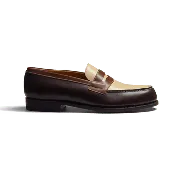 180 Loafer [Dark brown, tan and porcelaine boxcalf]