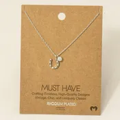 18K Gold Dipped Lucky Horseshoe & Sparkling CZ Charm Necklace