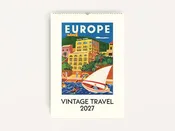 Cavallini 2027 WALL Calendar - Vintage Travel