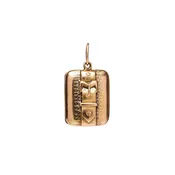 Antique Victorian 14k Rectangle Buckle Locket Pendant