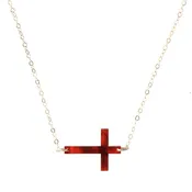 Acrylic Cross Necklace (WS)